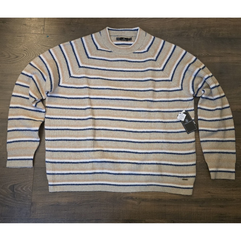 Volcom Women Raglan Long Sleeve Striped Wool Blend Sweater‎ XL Skater Y2K